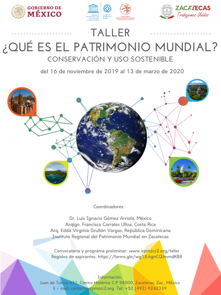 Taller en línea ¿Qué es el Patrimonio Mundial?  - Instituto Regional del Patrimonio Mundial Zacatecas Centro Categoría 2